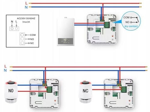 Termostat Wi-Fi BEZPRZEWODOWY Tuya ogrzewanie kotła programowalny na Arena.pl