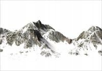 FOTOTAPETA widok we mgle góry we śniegu 3D 300x210