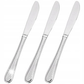 ZESTAW NOŻY STOŁOWYCH OBIADOWYCH 3 SZT. ELEGANCKIE STAL NIERDZEWNA INOX