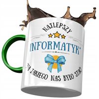 Kubek Zielony Dla Informatyka Najlepszy Informatyk Z Nadrukiem Ze Zdjęciem