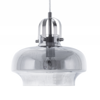 Lampa wisząca szklana szara WILTZ