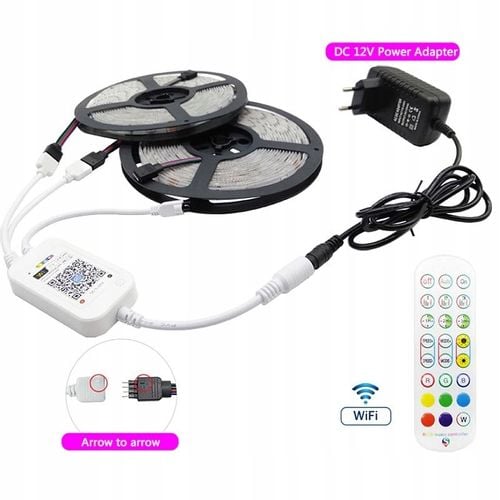 Taśma LED RGB smart wifi+kontroler muzyki 10metrów na Arena.pl
