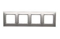 Simon54 Ramka 4-krotna DR4/43 srebrny