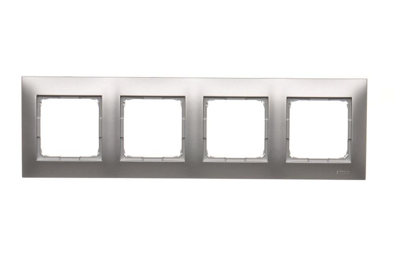 Simon54 Ramka 4-krotna DR4/43 srebrny zdjęcie 1
