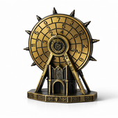 Mosiężny | 11 cm | Metal | Kości Koło | Cathedral Dungeon