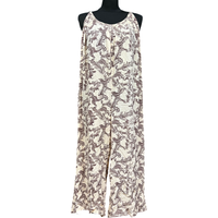 Kombinezon Bez Rękawów Lekki Wygodny Wytrzymały Wiskoza Biały Rozmiar 46