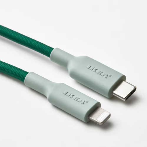 Kabel przewód USB-C Lightning MFi 3A 1,5m 480Mb/s szybki LILLHULT zielony na Arena.pl