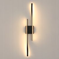 KINKIET CZARNA LAMPA LED LINIOWA SCIENNA NOWOCZESNA DO SALONU 3000K 27W
