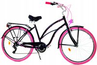 Rower Dallas Cruiser 28" 7spd Lady Alu - czarny z różem
