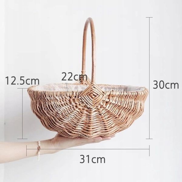 KOSZYK KOSZYCZEK WIELKANOCNY WIKLINOWY NA WIELKANOC PIKNIK ITP. 31 X 22 CM zdjęcie 2