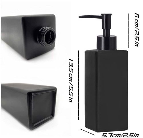 Dozownik na mydło z pompką szklany czarny 350ML na Arena.pl