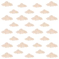 Naklejki Ścienne Dla Dzieci Beżowe Chmurki Pastelowe Chmury Zestaw 120x60cm