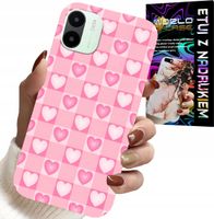 ETUI DO XIAOMI REDMI A2 - SERCA KRATKA RÓŻOWA OBUDOWA CASE + FOLIA