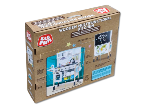 Drewniana kuchnia 28x81x97cm z tablicą kredową na Arena.pl