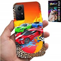 ETUI DO XIAOMI NOTE 12S 4G - DLA DZIECI, SAMOCHODY WYŚCIGOWE + SZKŁO