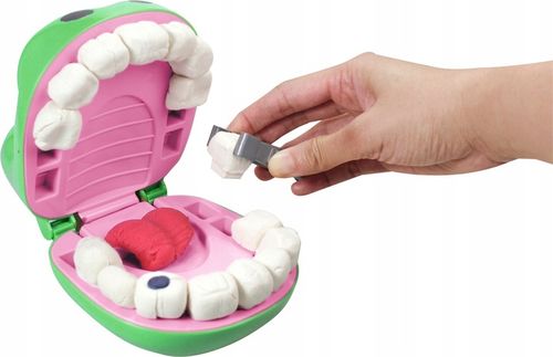 ZESTAW CIASTOLINA MAŁY DENTYSTA KROKODYL MASA PLASTYCZNA + AKCESORIA 7 TUB na Arena.pl