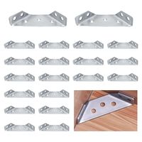 Wspornik Łącznik Meblowy Kątowy Trójkątny Stal Nierdzewna Srebrny 25szt