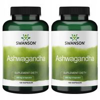 2x ASHWAGANDHA Żeń-szeń 450 mg 100 kapsułek STRES PAMIĘĆ DOBRY SEN