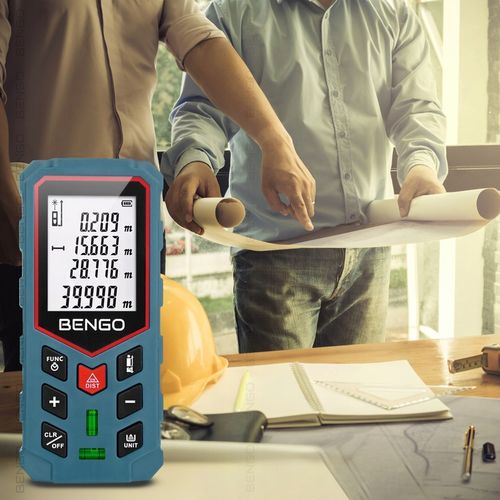 DALMIERZ LASEROWY 50m MIERNIK ODLEGŁOŚCI CYFROWY kątomierz poziomica na Arena.pl