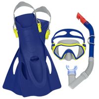 zestaw do snorkelingu maska z rurką i płetwami niebieski 7+ bestway