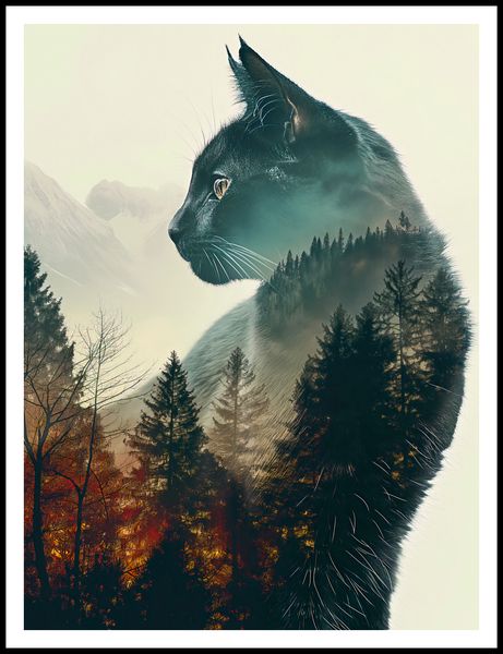 Plakat 75x100cm Koci Duch Lasu zdjęcie 3