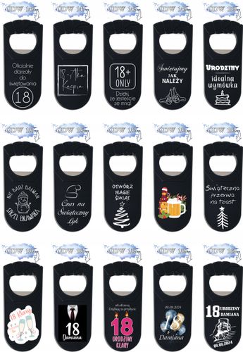 OTWIERACZ do piwa NADRUK UV podziękowanie na urodziny OSIEMNASTKĘ na Arena.pl