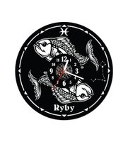 Zegar ścienny z płyty winylowej Ryby 4.5