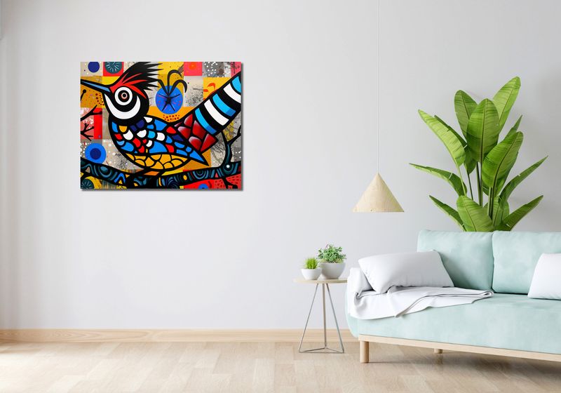 Obraz 90x70cm Ptak Na Wznak zdjęcie 2
