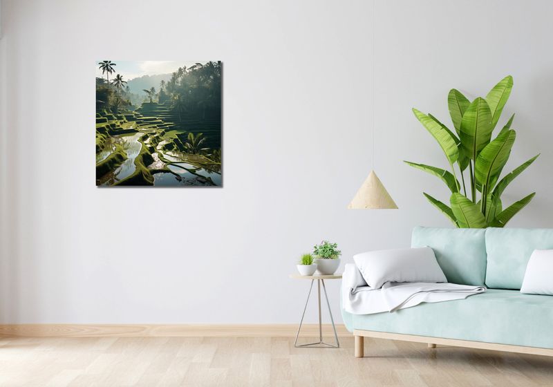 Obraz 70x70cm Zielone Sanktuarium zdjęcie 2