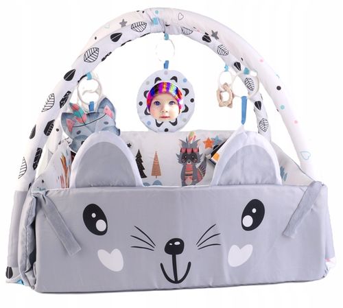 Duża Mata Edukacyjna Miękka Interaktywna 4w1 Książeczka Poduszka Piłki na Arena.pl