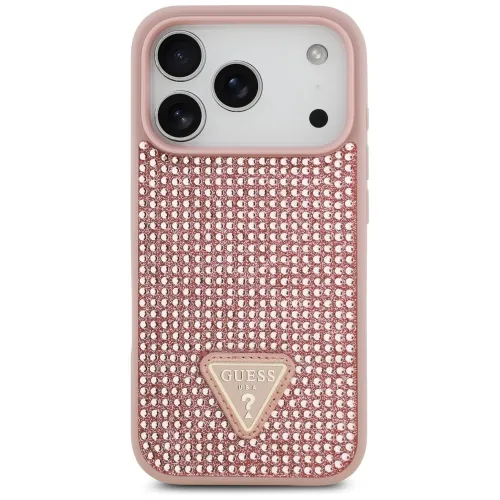 etui guess rhinestone triangle logo na iphone 17 pro - różowe na Arena.pl