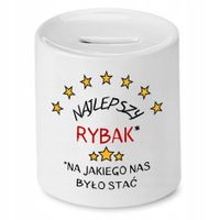 Skarbonka Dla Wędkarza Najlepszy Rybak Prezent Z Nadrukiem Ze Zdjęciem