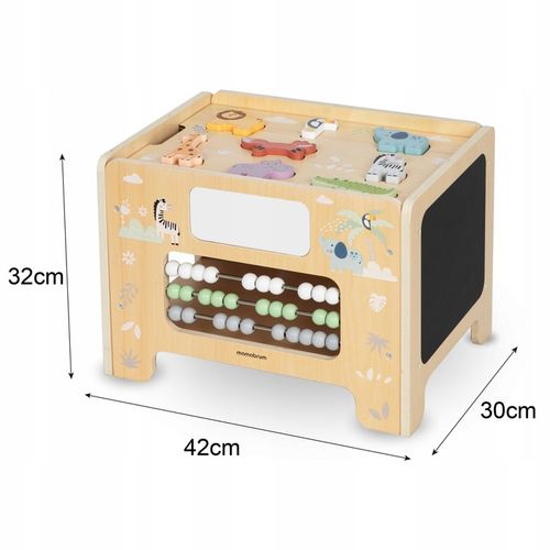 Drewniana Skrzynia Edukacyjna Siedzisko Dziecięce Manipulacyjna Montessori na Arena.pl