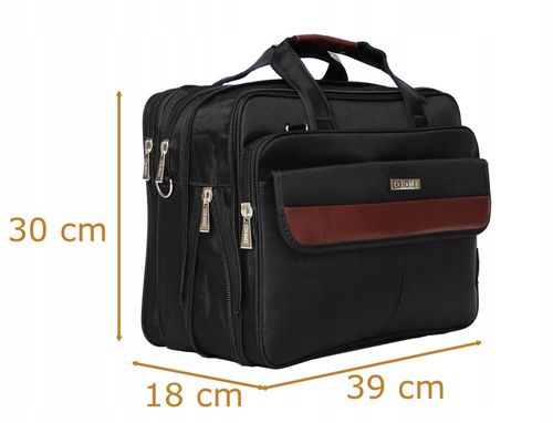 DUŻA TORBA MĘSKA DWUKOMOROWA DO PRACY NA RAMIĘ A4 na Arena.pl