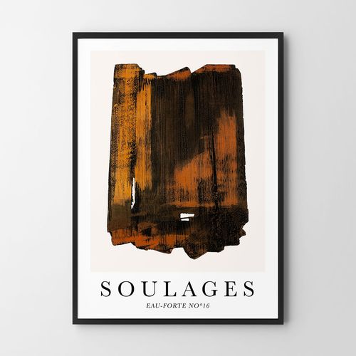 Plakat abstrakcja soulages rdza 70x100 cm na Arena.pl