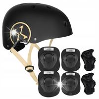 Kask Rowerowy Dziecięcy Regulowany + Ochraniacze Komplet Na Rolki Hulajnogę