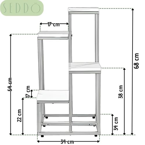 Kwietnik na rośliny 4 poziomy loftowy 68 cm Harmony na Arena.pl