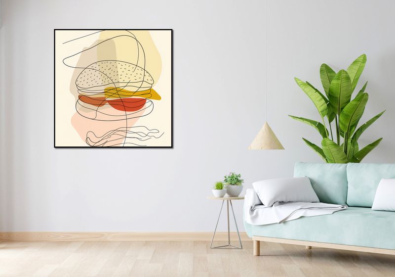Plakat 100x100cm Cieniutki Burger zdjęcie 4