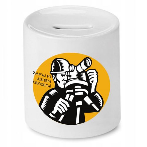 Skarbonka Dla Geodety Zaufaj Mi Jestem Prezent Z Nadrukiem Ze Zdjęciem na Arena.pl