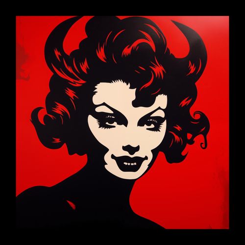 Plakat 20x20cm Czerwona Diablica na Arena.pl