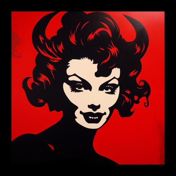 Plakat 20x20cm Czerwona Diablica zdjęcie 2