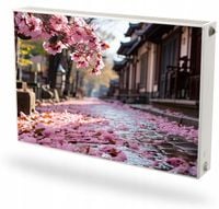 Mata magnetyczna na grzejnik na wymiar JAPONIA KWITNĄCA WIŚNIA 60x100 cm
