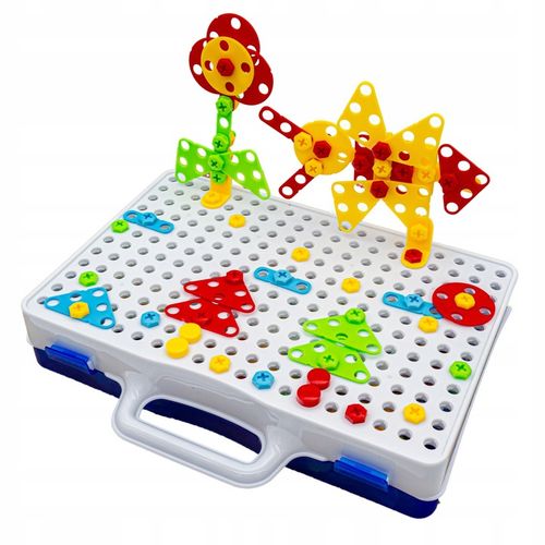 KREATYWNE PUZZLE KLOCKI KONSTRUKCYJNE 3D WKRĘTARKA WALIZKA 237 elem. na Arena.pl