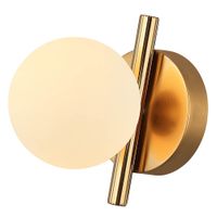 Ścienny kinkiet Reverso WL-5622-1-BRO-W szklany mosiądz