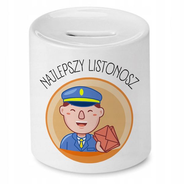 Skarbonka Dla Listonosza Najlepszy Listonosz Z Nadrukiem Ze Zdjęciem zdjęcie 1