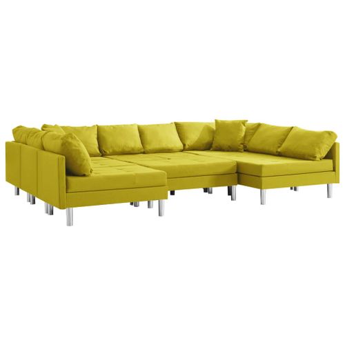 Sofa Modułowa, Tkanina, Żółta na Arena.pl