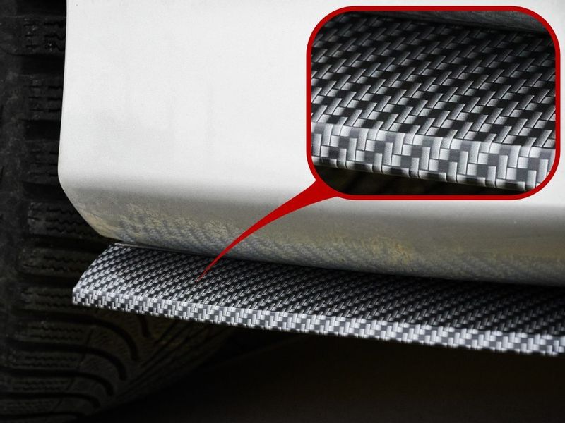 Dokładka do zderzaka taśma ochronna 5D czarna 5cm x 2,5m zdjęcie 9