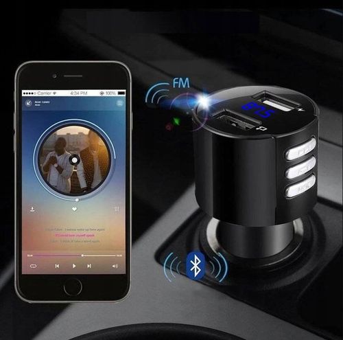 Transmiter Bluetooth FM Ładowarka 2xUSB LCD MP3 na Arena.pl