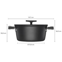 Garnek 3,5 l z powłoką nieprzywierającą i z pokrywką (d. 1052227) Hard Face