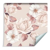 Tapeta Ścienna Delikatne Kwiaty w Pastelowych Kolorach